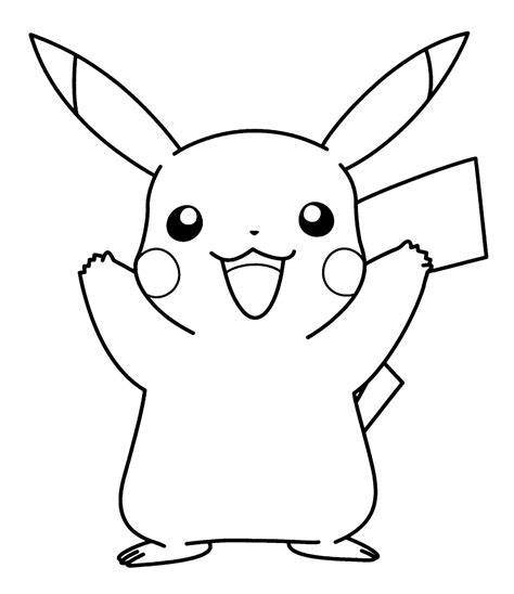 67+ Desenhos do Pikachu para Imprimir e。